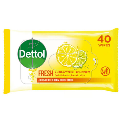 Dettol Fresh Antibacterial Skin Wipes 40pcs