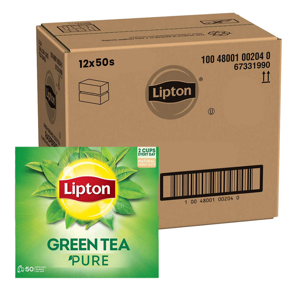 كرتون شاي ليبتون أخضر 12x50s