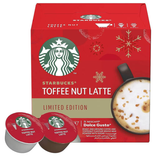 Starbucks Latte Coffee Pods Toffee Nut Latte Limited Edition Starbucks Toffee Nut coffee Nescafe Dolce Gusto Coffee Starbucks Toffee Nut Nespresso