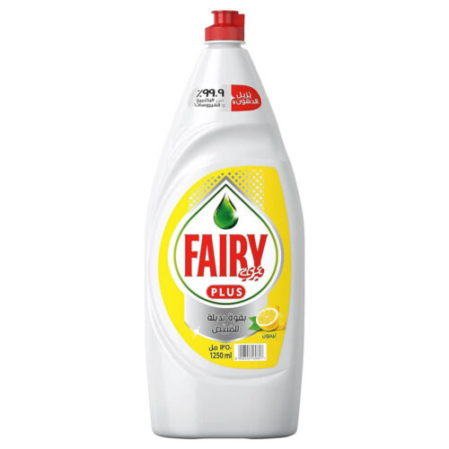 Fairy Plus Lemon Dishwashing Liquid Economic Pack 1.25ltr