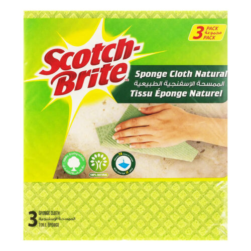 Scotch Brite Natural Sponge Cloth 3pcs