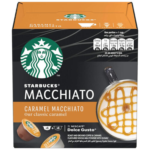 Starbucks Caramel Macchiato by Nescafe Nescafe Dolce Gusto Coffee Starbucks Caramel Coffee Pods Starbucks Dolce Gusto capsules Starbucks Caramel Macchiato price