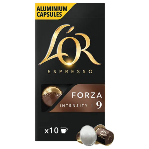 L'OR Espresso Forza Coffee Buy L'OR espresso capsules Forza Intensity 9 with Supremo L'or Espresso Intensity Coffee Coffee Capsules 10 Pcs