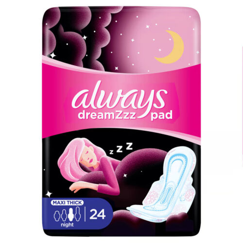 Always Breathable Cotton Soft Maxi Thick Night Sanitary Pads w/ Wings 24pcs