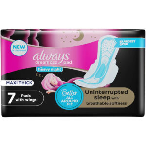 Always Dreamzz Breathable Soft Maxi Thick Night Long Sanitary Pads w/ Wings 7pcs