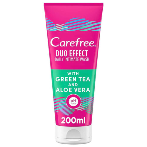 Carefree Daily Intimate Wash Duo Effect w/ Green Tea and Aloe Vera 200ml