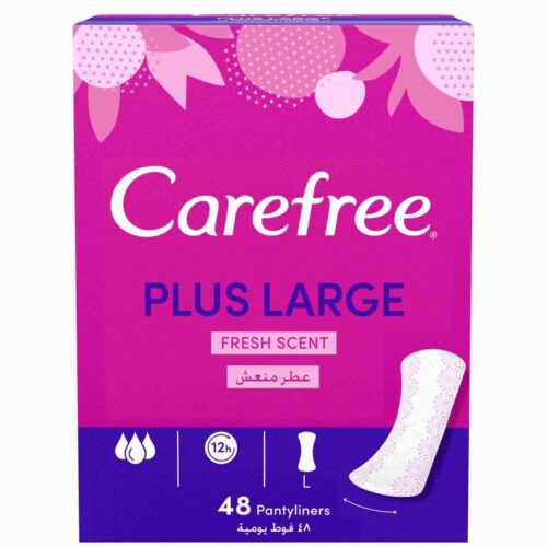 Carefree Panty Liners Plus Large Fresh Scent 48pcs