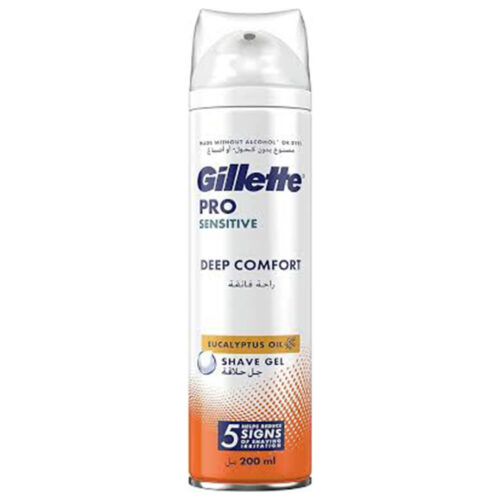 Gillette Pro Shave Gel Sensitive Deep Comfort Eucalyptus Oil