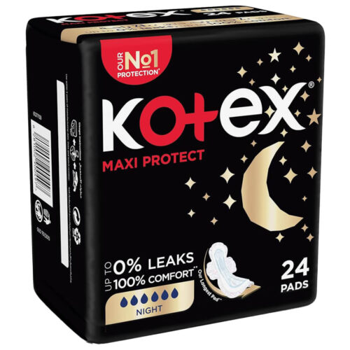 Maxi Protect Thick Sanitary Pads Wings Overnight Protection 24pcs