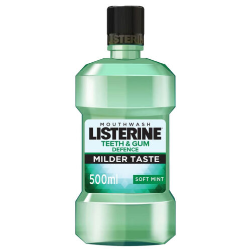 Listerine Mouthwash Teeth and Gum Defence Milder Taste Soft mint value Pack