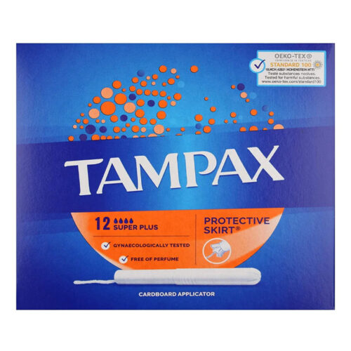 Tampax Cardboard Applicator Regular Absorbency Tampons White 12pcs