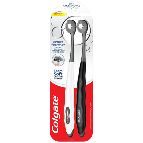 Colgate Foam Soft Charcoal Bristles Toothbrush