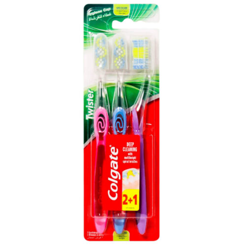 Colgate Toothbrush Twister Deep Cleaning Medium Assorted Colors