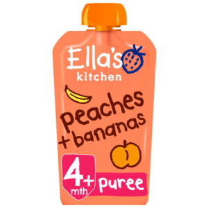 Ella's Kitchen Peaches + Bananas Peaches + Bananas Baby Food Peaches + Bananas puree pouch Organic Baby Food Online Natural Peaches + Bananas Puree