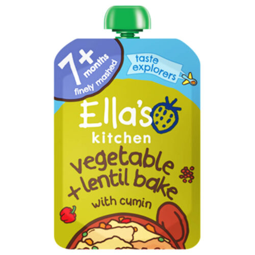 Ella's Kitchen Organic Puree Vegetable + Lentil Baked w/ Cumin Baby Food Vegetable + Lentil Organic Baby Food Puree Lentil Baked w/ Cumin