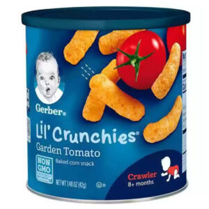 Gerber Crunchies Baked Corn flavored baked corn snacks Garden Tomato Crunchies Snack Gerber Lil' Crunchies Online Tomato Baked Corn Snacks