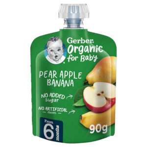Gerber Organic Food from 6 Months Pear Apple & Banana Baby Food Baby Food From 6 Months Online Buy Gerber Organic Food Organic Fruits Baby Food