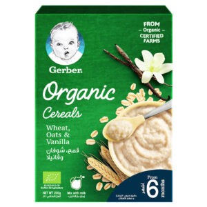 Organic Wheat Oats Cereals Gerber Organic Baby Cereals Wheat Oats Vanilla Cereals Organic Cereals Baby Food Wheat Oats Vanilla from 6 Months