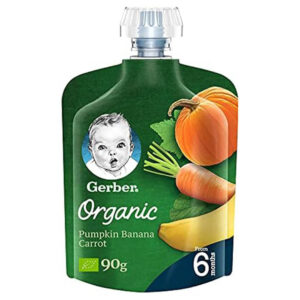 Pumpkin Banana Carrot Baby Food Gerber Organic Baby Food Gerber Baby Food Pouches Baby Food from 6 Months Online Organic Pumpkin Banana Carrot