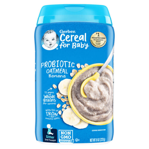 Gerber Probiotic Oatmeal Cereal Gerber. Cereal for Baby Online 2nd Foods Probiotic Oatmeal Gerber banana oatmeal UAE Order Banana Cereal for Baby