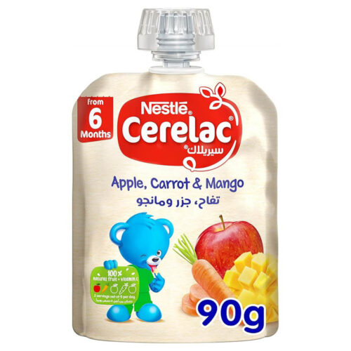 Cerelac Apple Apricot Puree Nestle Cerelac Fruits Puree Apricot Puree from 6 Months Baby Apple Apricot Puree Pouch Nestle Cerelac Puree Online