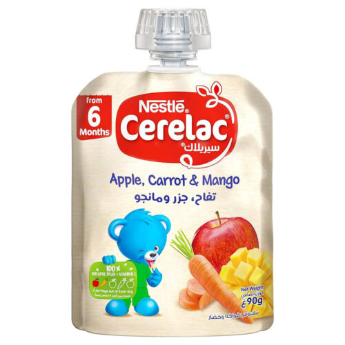 Nestle Cerelac Fruits Puree Mango Fruits Puree Pouch Baby Food from 6 Months online Apple Carrot Mango Fruits Nestle Fruits Puree Pouch