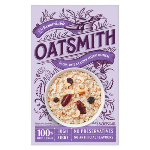 Oatsmith Raisin Date and Cashew Instant Oatmeal