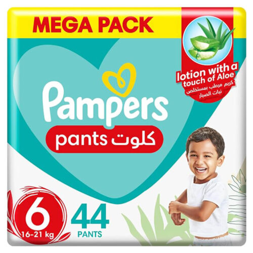 Pampers Baby-Dry Pants Diapers with Aloe Vera Lotion 360 Fit & up to 100% Leakproof Mega Pack Size 6(16-21 kg)