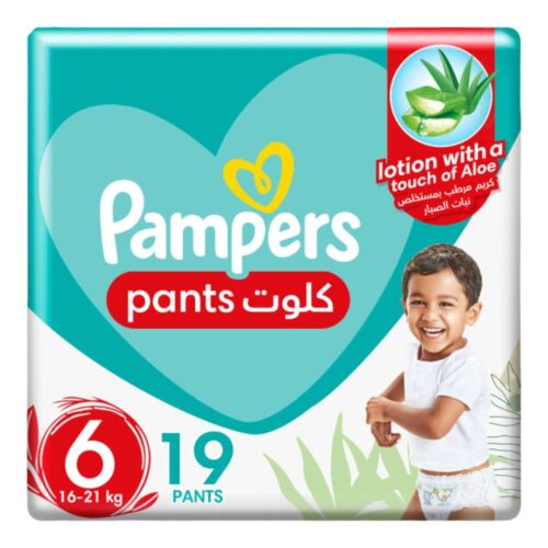 Pampers Baby-Dry Pants Diapers with Aloe Vera Lotion 360 Fit & up to 100% Leakproof  Size 6(16-21 kg)