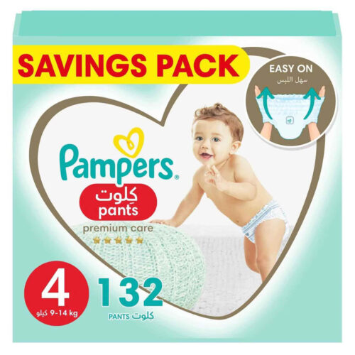 Pampers Premium Care Pants Diapers Size 4(9-14kg) 132 pants