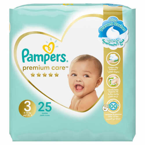 Pampers Premium Care Taped Baby Diapers Size 3(6-10kg)