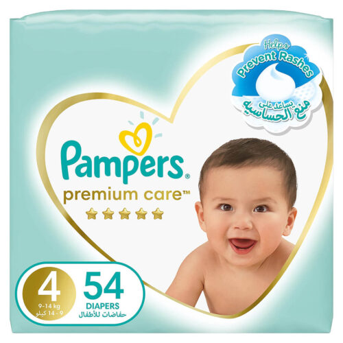 Pampers Premium Care Taped Baby Diapers  Size 4 (9-14 kg)