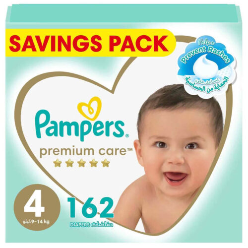 Pampers Premium Care Taped Baby Diapers Size 4(9-14kg)