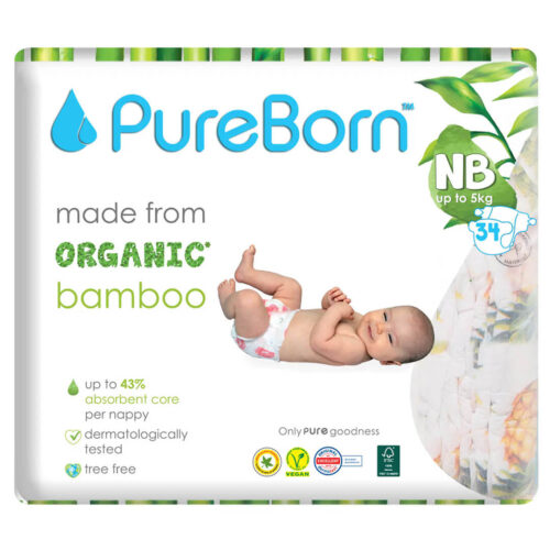 Pureborn New Born Disposable Diaper Pant Newborn Size 1 (1-3kg)