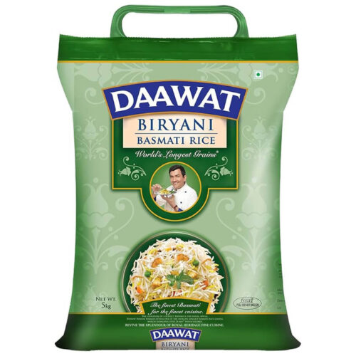Daawat Extra Long Grain White Indian Basmati Rice 5kg