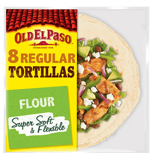 Old El Paso 8 Regular Flour Tortillas 326g