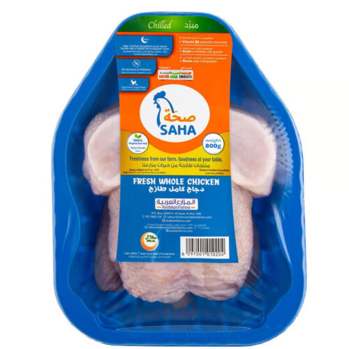 Saha Fresh Whole Chicken Tray Pack Medium 800g