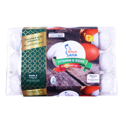 Saha Vitamin-E Eggs White Medium 15pcs