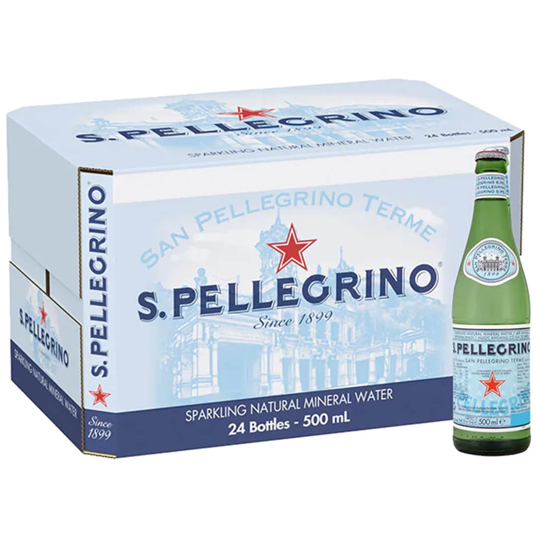 San Pellegrino Natural Sparkling Water Glass x24 500ml