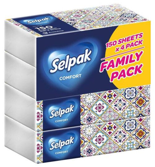 Selpak Facial Tissue 4x150 sheets