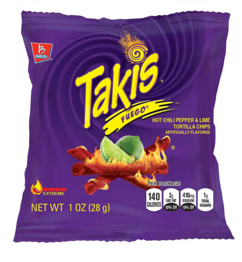 Takis Fuego Hot Chili Pepper Chips 28g