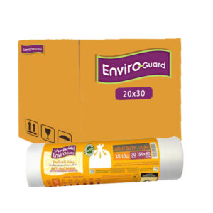 كيس قمامة لفائف بيضاء 20x30