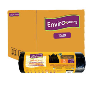 كيس قمامة أسود متموج 10x20قطعة