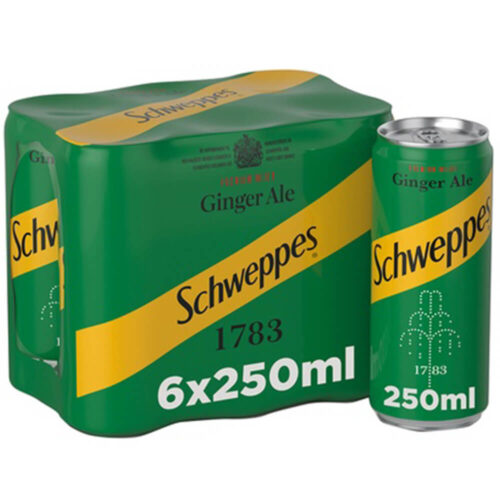 Schweppes Ginger Ale Carbonated Drink Can