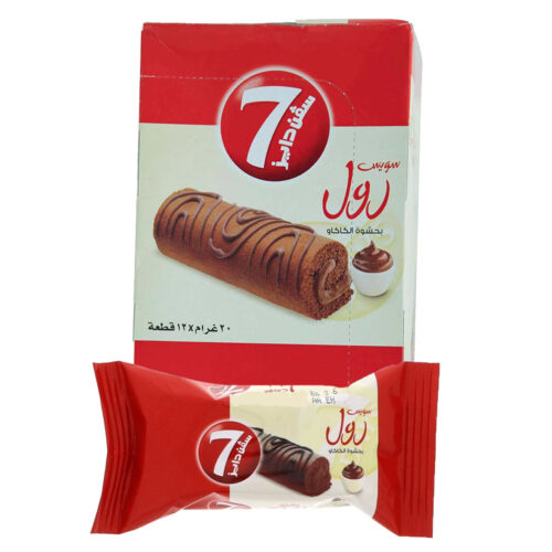7 Days Cocoa Filling Swiss Roll 12x20g