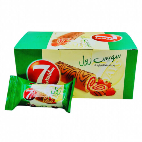 7 Days Strawberry Swiss Roll Mini 12x20g