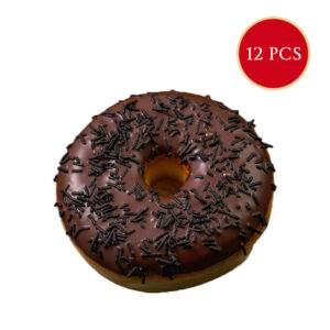 Donut Medium Chocolate Glazed with Chocolate Vermicelli 12pcs