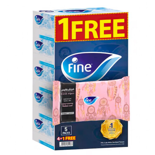 Fine Facial Tissue Box + Fresh Wipes