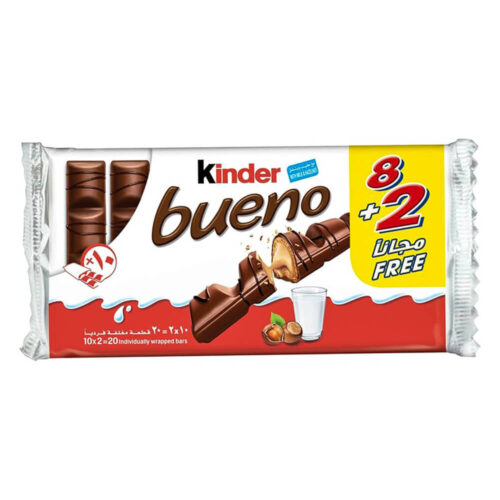 Kinder Bueno Chocolate Bar 8 + 2 FREE