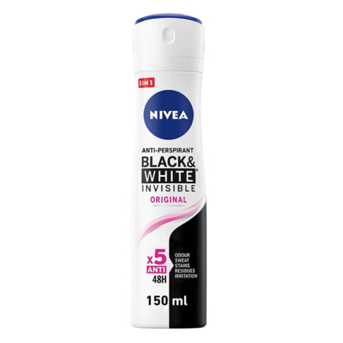 NIVEA Black and White Invisible Antiperspirant Deodorant Spray for Women Clear 72H Active Protection